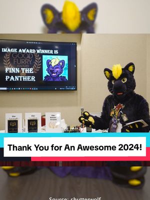 A post by @finnthepanther on TikTok caption: From the bottom of this jungle kitty's heart, thank you for an AMAZING 2024! Here's to 2025 🎉