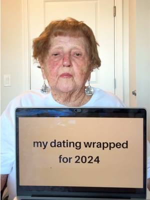 A post by @grandma_droniak on TikTok caption: dating wrapped 2024. i got busy