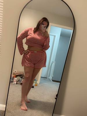 A post by @just.britt_ on TikTok caption: I was HEAVILY influenced 🤣 If you have any questions about any products shown comment below!  #fyp #foryou #TikTokShop #tiktokmademebuyit #life #happy #loungewear #comfy #cuteclothes #pjs #influencer #curvy #curvyfashion #curvybodies 