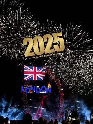 A post by @aj2707uk on TikTok caption: video from fireworks in London from earlier happy 2025 