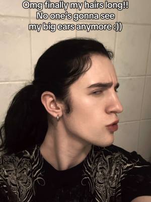 A post by @edward.ironstone on TikTok caption: I can’t escape these FM radio dishes on the sides of my head 😤 #alttiktok #althair #metalhead #longhairmen #altboy 