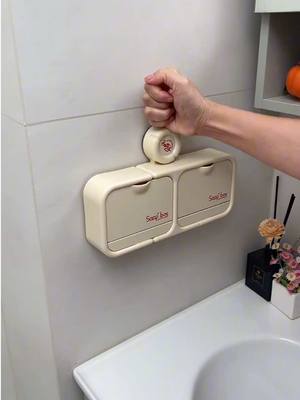 A post by @newlifehacks03 on TikTok caption: No-punch suction cup soap dish, all kinds of soaps and soaps at home can be stored and placed separately, keeping the countertop clean and tidy #soapbox