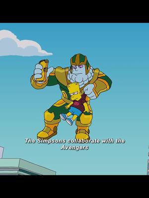 A post by @clip.magic1 on TikTok caption: The Simpsons collaborate with the Avengers.#tiktok #usa_tiktok #comics #simpsons