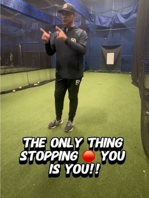 A post by @coachrayallday on TikTok caption: The only thing stopping you in 2025 is YOU! #fyp #baseball #baseballcoach #baseballlife #baseballtiktoks 