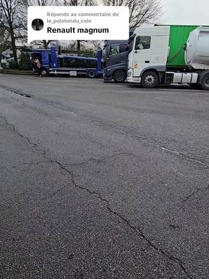 A post by @floriantrucktiktok on TikTok caption: Réponse à @le_pelotondu_coin camion français 🇫🇷 #routier #route #camion #truck #pourtoi #foryou #truckdriver #volvo #renault #magnum 