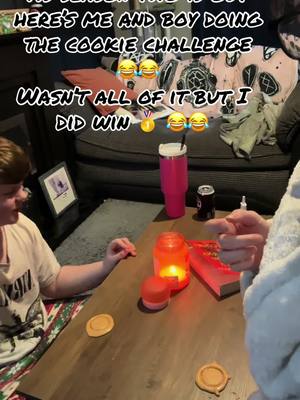 A post by @elderemokaty on TikTok caption: Had to try the dalgon challenge definitely fun to do and as he lost he did the dishes 😂😂 #dalgonacandy #squidgamenetflix 