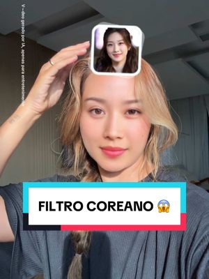 A post by @fabiola.melo on TikTok caption: testem aí esse filtro e vejam como seria sua versão coreana 🫰🏻