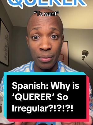 A post by @senorhayes on TikTok caption: Spanish: ‘QUERER’ - Very Common & Irregular ✍️ #learnspanish #spanishlesson #spanishteacher 