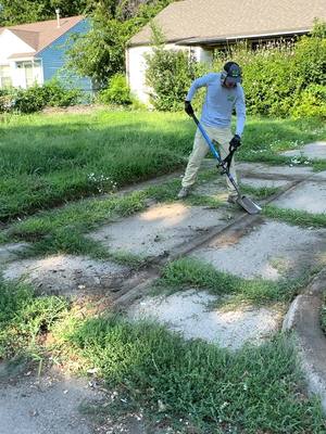 A post by @sbmowing on TikTok caption: After many YEARS it was labeled DANGEROUS by city inspectors #mowing #edging #cleanup #asmr #satisfying #sbmowing #cleaning #overgrownyard #fyp #fypシ #viral #viralvideo #transformation #overgrown #maruyama #badboymower #muckboots