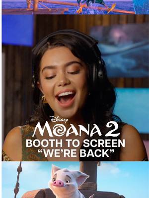 A post by @disneyanimation on TikTok caption: 🎵We're Back🎵 from the booth to the screen!  See #Moana2 again and again only in theaters!