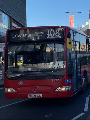 A post by @theukrailwayguy on TikTok caption: Here is MEC3 leading Stratford station for Lewisham on 108 #citaro #goahead #buses #stratford #fyp #foryou #viral #blowup #theukrailwayguy 