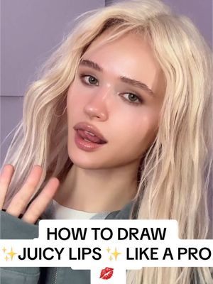 A post by @juliagisella on TikTok caption: this is how to draw JUICY LIPS like a pro💋😳(i hate drawing hands) #art #drawing #lips 