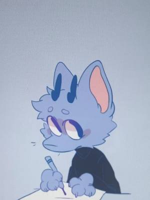 A post by @puppyinbleu on TikTok caption: Daddy needs a new set of teeth #artist #oc #animation 