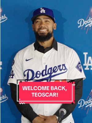 A post by @dodgers on TikTok caption: Welcome back, Teoscar! #dodgers #sports #losangeles 