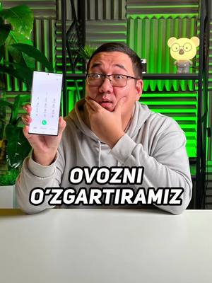 A post by @mirfayoz_blog on TikTok caption: Telefonda ovozni o'zgartiramiz