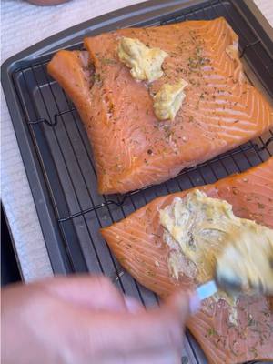 A post by @dinnerplus on TikTok caption: Roasted Salmon using Brining Blend 🤍