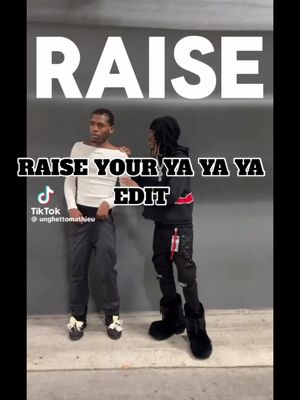 A post by @peestalikix on TikTok caption: Raise your yaaaa ya yuhhhh😈🤘🏽#raiseyouryayaya💜 #raiseyouryayayatrend #capcut_edit #capcut #howtoedit #textbehindperson 