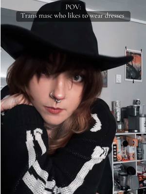 A post by @caprisun_cos on TikTok caption: you know what, i love dresses  gender at own risk  #lgbtq #transmasc #dress 