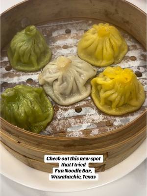 A post by @reareanicole on TikTok caption: Soup Dumplings are my favorite now🤤 #funnoodlebar #noodlebar #asiancuisine #dumplings #Foodie #foodtiktok 