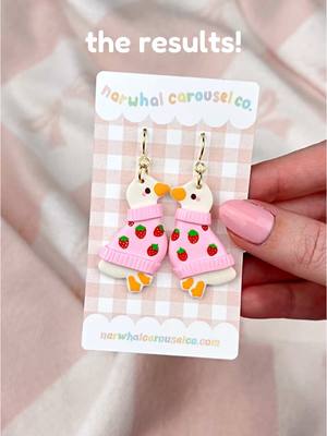 A post by @narwhalcarouselco on TikTok caption: sloooowly crawling towards sharing some of the earrings I’ve made over the past year! 🩷 first step is getting actual photos/videos of them; when I went through what I had left after my last holiday market, I realized I’d never taken a single photo of 90% of the earrings I’d made! Did I mention taking photos/videos is the part of being a small business owner I’m the absolute worst at? 😭