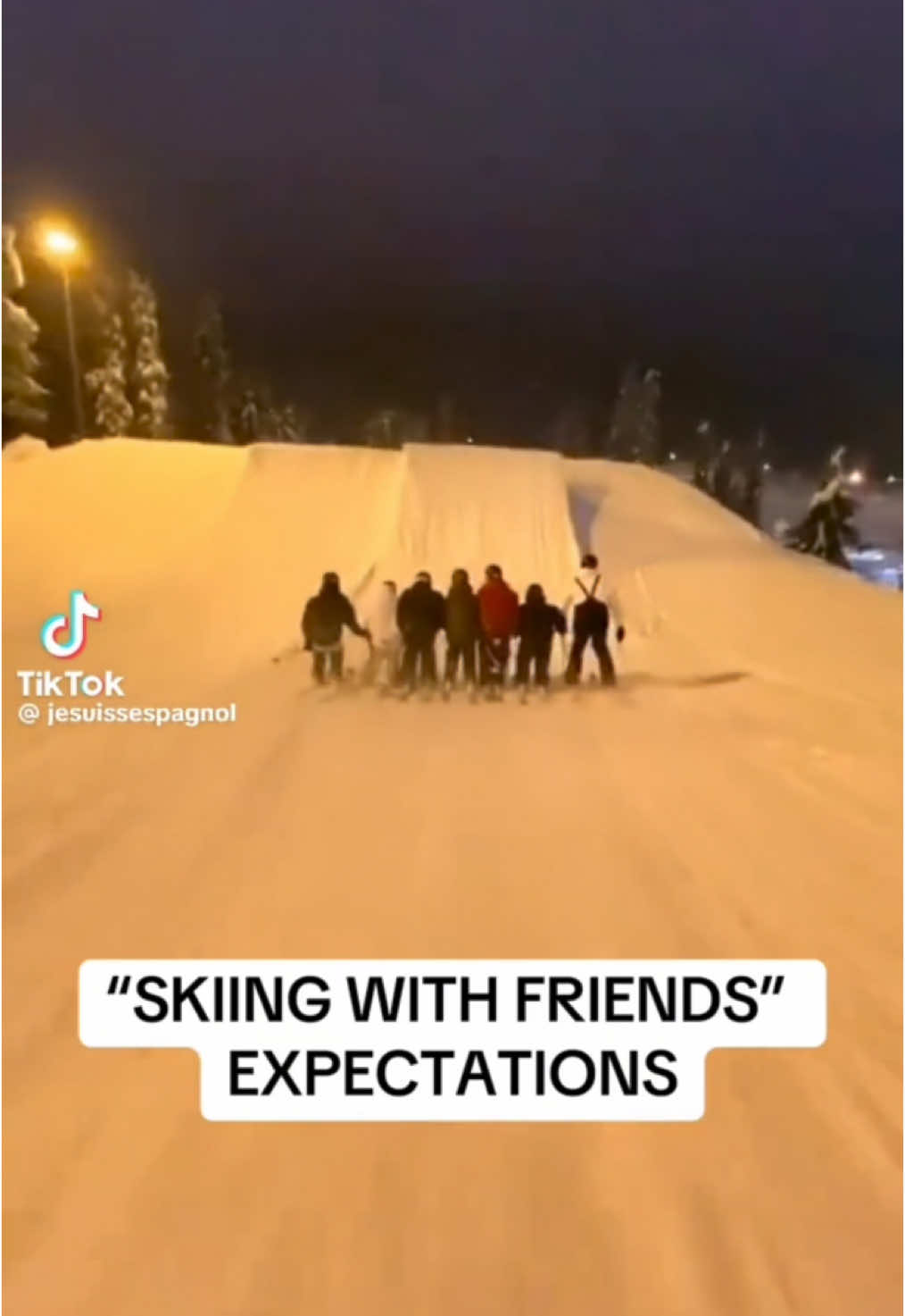 A post by @sssniperwolf on TikTok caption: Idk how I messed up the Macarena skiing