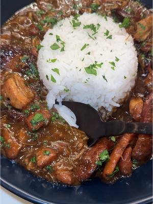 A post by @cassyeungmoney on TikTok caption: left NOLA and needed gumbo immediately 