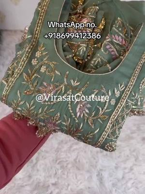 A post by @virasatcouture on TikTok caption: Plz do Booking🛍️ on our official WhatsApp no. +918699412386. Link available in Bio 🗨️ .  . #VirasatCouture #KhandaniBoutique  #VirasatCouture2.0  #Paranda_Boutique  #boutiqueSuit   #Only_suit #punjabisuits  #punjabisuit  #SuitLovers #canadaboutique #punjabiweddinglehenga #punjabidesignersuit #weddinglehenga #bramptonwedding  #usapunjabiwedding #punjabiweddingsuits #weddingsalwarsuit #bridemaidsdress  #sisterengagement .