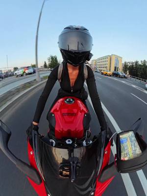 A post by @tanechkaozolina on TikTok caption: Сегодня октан ⛽ вместо кофе ☕ #мотоТаня #motoTanya