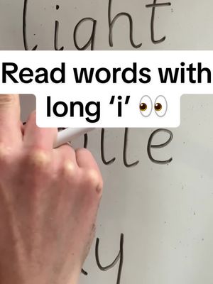 A post by @reading_tips_for_parents on TikTok caption: Identifying the long ‘i’ sound in words. i-e, igh, ie and ‘y’ all make the long ‘i’ sound. Time (i-e) Light (igh) Sky(y) Pie (ie)  When children are developing their reading, it can help to identify these complex sounds first in words. This will then support them to say the sounds in order to blend and read the word. #phonics #reading #complexsounds #fluency