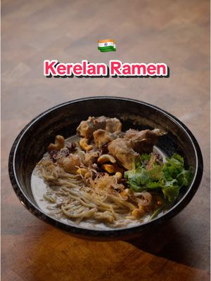 A post by @dumpedling on TikTok caption: Ramen if it was Kerelan 🇮🇳 Kerelan mutton stew ramen . Ingredients: * 500g mutton * 1 medium onion, sliced * 3 green chilies, slit * 1 tbsp garlic, crushed * 1 tbsp ginger, crushed * 2 cinnamon sticks (1 inch) * 2 cardamom pods * 5 cloves * 1 tsp whole black pepper * 1/2 tsp black pepper powder * 2 tsp fennel powder * 1 tbsp coriander powder * 2 sprigs curry leaves * 1 cup medium-thick coconut milk * 1 cup thick coconut milk * Salt to taste * Coconut oil Garnish: * 5 shallots, chopped * 1 tbsp cashew nuts * 1/2 tbsp raisins Instructions: 1. Heat coconut oil in a pressure cooker. Add cloves, cardamom, and cinnamon; fry for 1 minute. 2. Add onions, green chilies, curry leaves, and salt. Sauté until onions are soft but not browned. 3. Add crushed ginger and garlic, and fry for 2 minutes. Then add whole black pepper, black pepper powder, fennel powder, and coriander powder. Fry spices for 2 minutes. 4. Add cleaned mutton, 1/4 cup water, and salt. Pressure cook for 4 whistles or until tender. 5. Add medium-thick coconut milk to the cooked mutton. Simmer for 5 minutes. Then add thick coconut milk, mix well, and adjust seasoning. Bring to a boil and turn off the heat. 6. For garnish, fry shallots in a small amount of oil until golden. Fry cashews and raisins separately. Top the stew with the garnish. 7. Serve hot with ramen or your choice of sides. . . #kerelanfood #kerelan #kerela #ramen #food #kerelancuisine #recipe #recipes #foodstagram #kerelanmuttonstew #indianfood