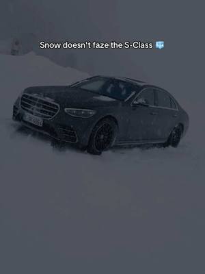 A post by @mercedesbenz on TikTok caption: Cold outside, but the #SClass is still flexin' #MercedesBenz #MANUFAKTUR [Mercedes-Benz S 500 4MATIC Limousine | Energieverbrauch kombiniert: 9,2‒8,2 l/100 km | CO₂-Emissionen kombiniert: 209‒186 g/km | CO₂-Klasse: G]