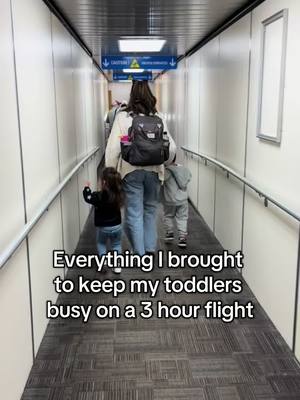 A post by @ddcolicci on TikTok caption: That backpack was filled with so much ambition. #momtok #parentsoftiktok #toddlermom #travelwithkids 