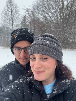 A post by @melanie_rosee_ on TikTok caption: Our first snow in our new home 