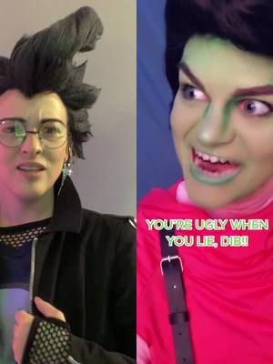 A post by @missddycosplay on TikTok caption: #duet with @Gemini Z 👽👽👽 #invaderzim #invaderzimtiktok #invaderzimcosplay #invaderzimdib #dibmembrane #dibcosplay 