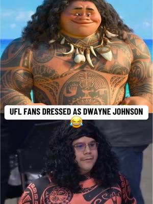 A post by @ufl on TikTok caption: Low-key they kinda nailed these 😳 #UFL #TheRock 