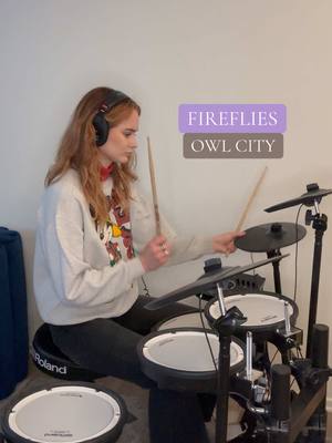 A post by @kennedyjardine on TikTok caption: this song gotta be top 10 of all time #fireflies #owlcity #drums 