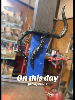 A post by @ironbornforge on TikTok caption: Arrrrg #maker #DIY #handmade #metalart #onthisday 