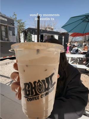 A post by @lifewith_jordan on TikTok caption: Avoiding the #sundayscaries by spending the day in Austin🤩☕️#austintx #coffeetok #coffeeinaustintexas #ghoulcoffee #sunday #Vlog #austin #minivlog #fyp #thingstodoinaustintx 