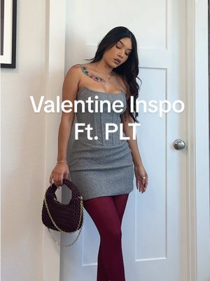 A post by @vee_nailedit on TikTok caption: Cozy, Sexy. Which is your vibe?  @prettylittlething #ad  • #outfitideas #valentinesdayoutfit #valentine #outfitinspo #burgundy #prettylittlethinghaul #tryonehaul #stylingoutfits #holidaywear #plt #petitefashion 