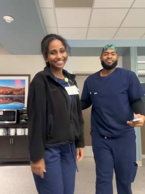 A post by @gualbrhane on TikTok caption: My favorite coworker🥰 he killed it 😇#nursesoftiktok #nurselife 