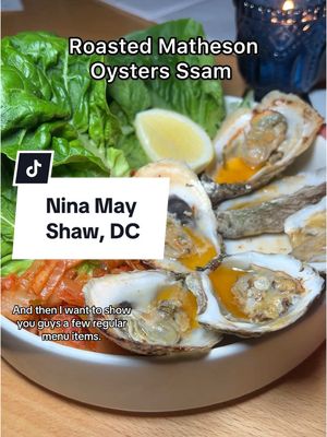 A post by @blackgirlsexploredc on TikTok caption: Nina May focuses on hyper local, New American food and is dependably delicious.  #shawdc #newamerican #oysters #dcfoodie #farmtotable  Farm to Table Restaurants in DC Best comfort food restaurants in DC