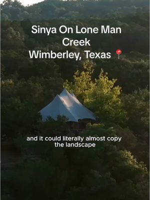 A post by @thedestinationchannel on TikTok caption: Sinya On Lone Man Creek isn’t just glamping—it’s an escape into another world. Think clawfoot tubs, cowboy pools, and sunsets so perfect they feel scripted. Catch the full tour on #TheTop10 streaming now on The Destination Channel via Roku. #texas #glamping #camping 