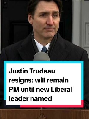 A post by @ctvnewstoronto on TikTok caption: Prime Minister Justin Trudeau is stepping down as Liberal leader, and is proroguing Parliament as the Liberal Party of Canada embarks on the journey to replace him. #ctvnews #ctvnewstoronto #toronto #foryou #fyp #newstiktok #torontotiktok #justintrudeau #canada #cdnpoli #ottawa #trudeau 