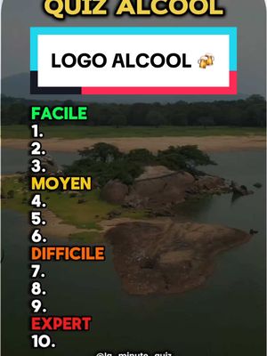 A post by @la.minute.quiz on TikTok caption: Quiz alcool 🍸 Devine les 10 logos de marques d’alcool et donne moi ton score à la fin ✅ #quiz #quizfr #quizlogo #alcool #logo #quizlogos 