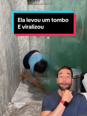 A post by @pedrodecarvalho on TikTok caption: Ela levou um tombo e viralizou