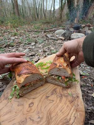 A post by @thenikosknifee on TikTok caption: Ground Beef Sandwich?! 😍🔥 #beef #sandwich #outdoorcooking #cooking #asmrcooking #steak  