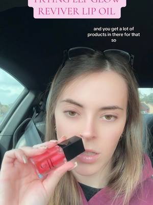 A post by @taylorherd02 on TikTok caption: @e.l.f. Cosmetics trying the new glow reviver lip oil!!! #makeup #elfcosmetics #ulta 