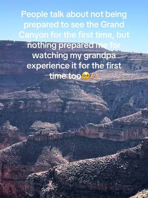 A post by @thecamibyers on TikTok caption: It’s his first time living too🥹 & i’m so thankful to be able to do these things with him🫶🏼 #grandcanyon #grandpa #foryou 