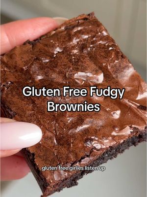 A post by @bromabakery on TikTok caption: gluten free bffs: this ones for you. the most fudgy and decadent gluten free brownies for your cozy winter night bakes. full recipe is in my bio!