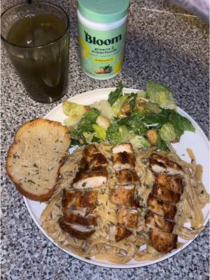 A post by @kayllalewis on TikTok caption: Alfredo night is always a hit 🍝 @Bloom Nutrition #bloompartner 